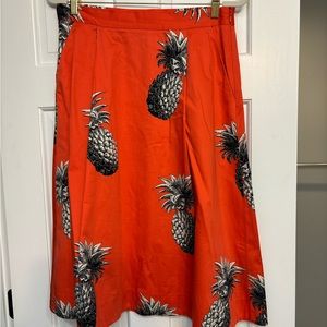 Ann Taylor Factory Orange pineapple skirt